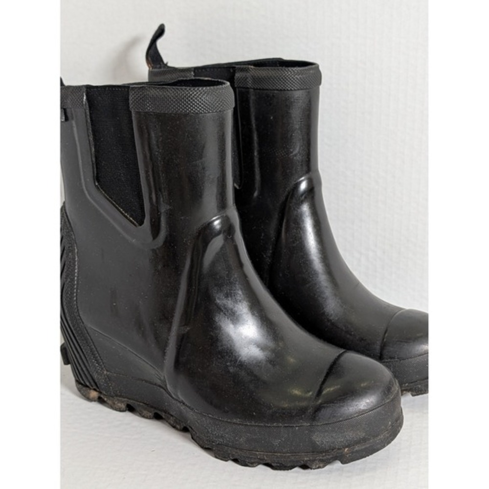 Sorel Women's Rubber Chelsea Rain Boots Black‎ Size Waterproof